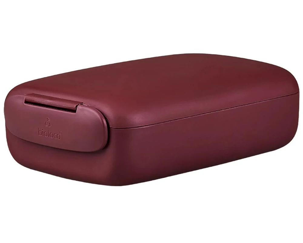 BioLoco Lunchbox rectangle -Brooklyn brick Dunkelrot
