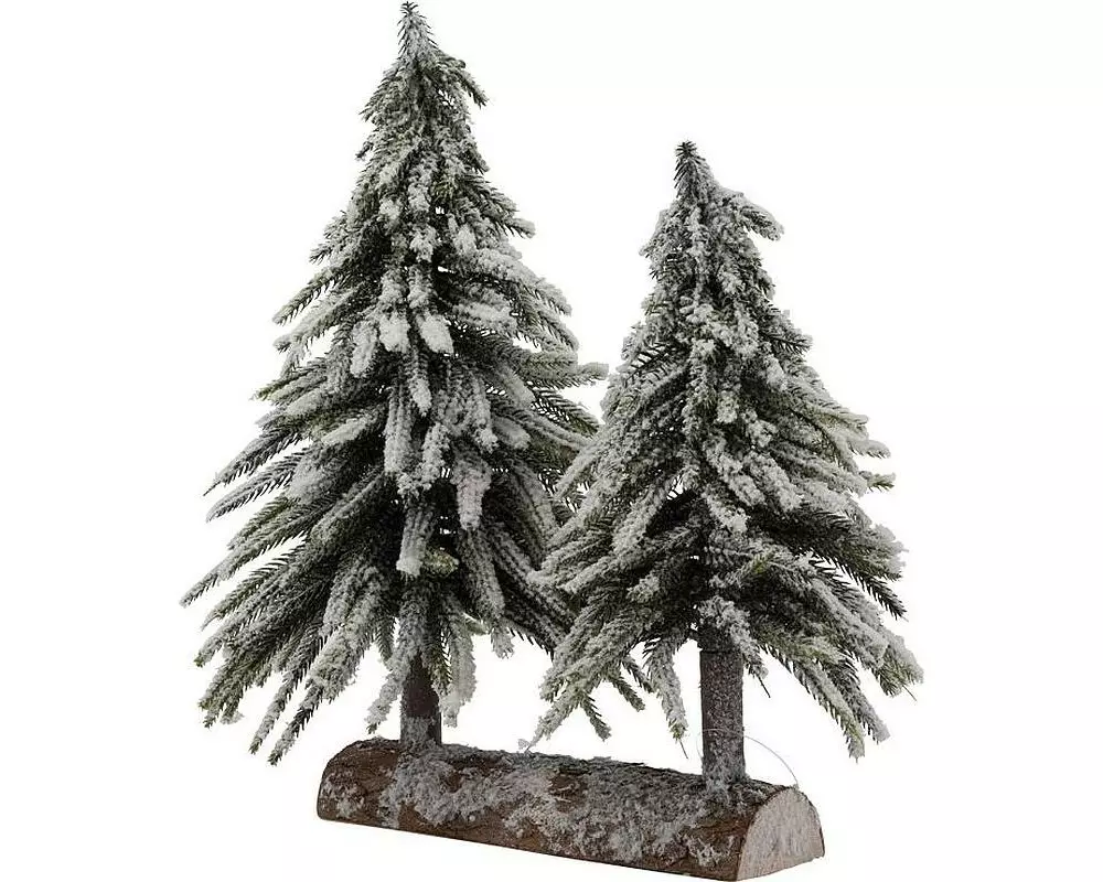 Dekomat AG Aufsteller Tannen beschneit Tannenbaum, 35 x 19 cm