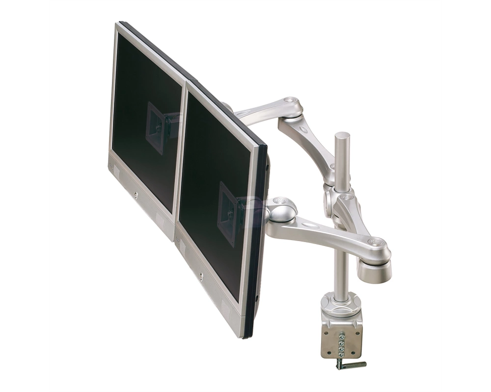 ROLINE LCD-Doppelarm Trägerstange, 4 Gelenke, Tischmontage, bis 16 kg