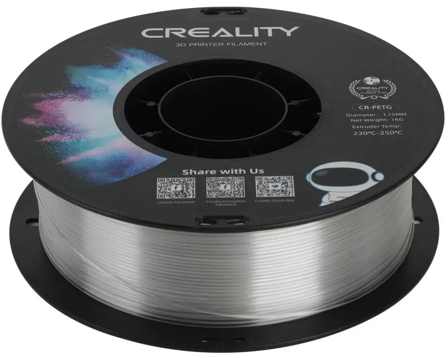 Creality Filament PETG, Transparent, 1.75 mm, 1 kg