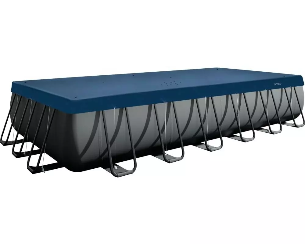 Intex Pool-Abdeckplane Allwetter-Deluxe 7.3 m x 3.6 m, Dunkelblau