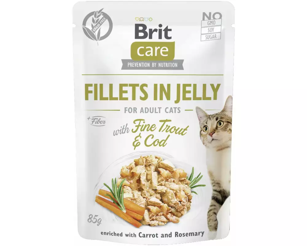 Brit Nassfutter Care Fillets Gelée Forrelle & Kabeljau, 85 g