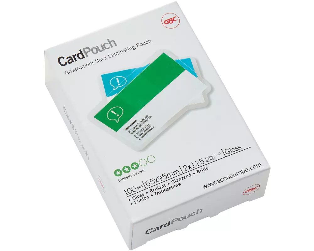 GBC Laminierfolie Card Kleinformat, 125 mic, 100 Stück