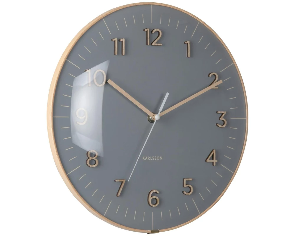KARLSSON Wanduhr Esencia Dome 30 cm, Dunkelgrau