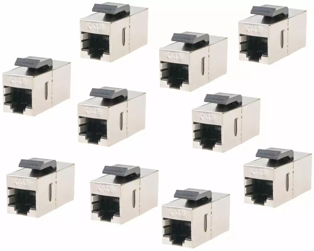 Wirewin Keystone-Modul Cat6, geschirmt, 2xRJ45 100 Stück