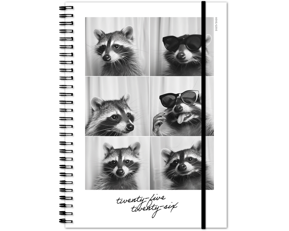 SIMPLEX Schüleragenda Emotions 25/26 500216.26 1W/2S 17M Racoon ML 14.8x21cm