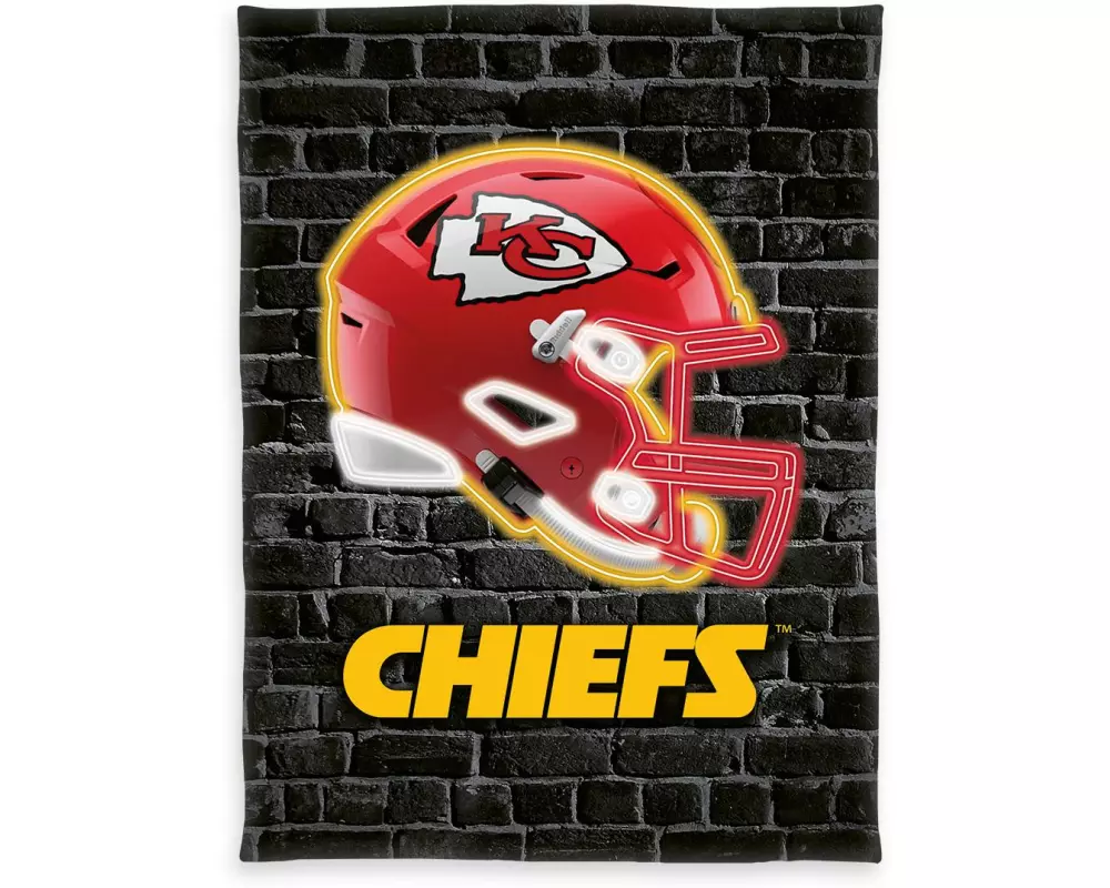 Herding Decke NFL Chiefs 150 x 200 cm, Gelb/Rot/Schwarz