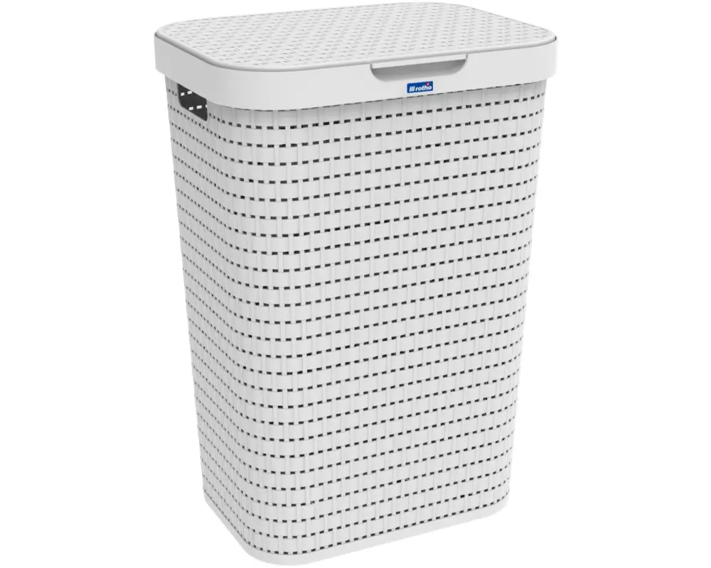 Rotho Wäschesammler Country 55 l, Weiss