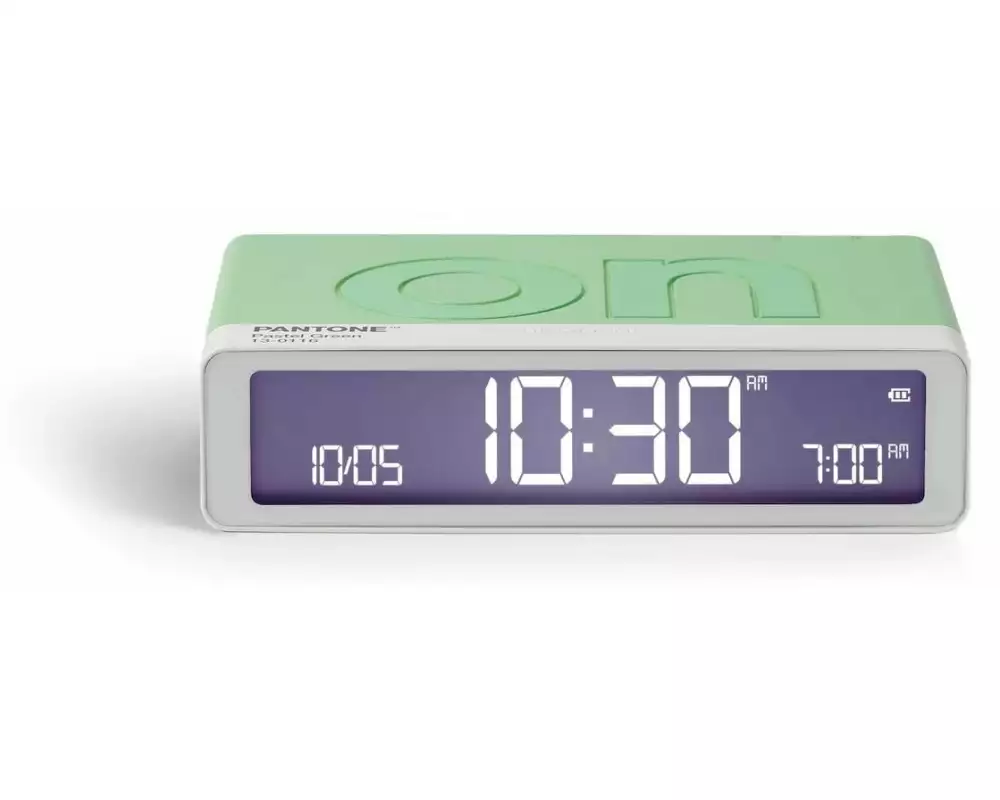 Lexon Digitalwecker Flip Classic Pantone Pastel Green