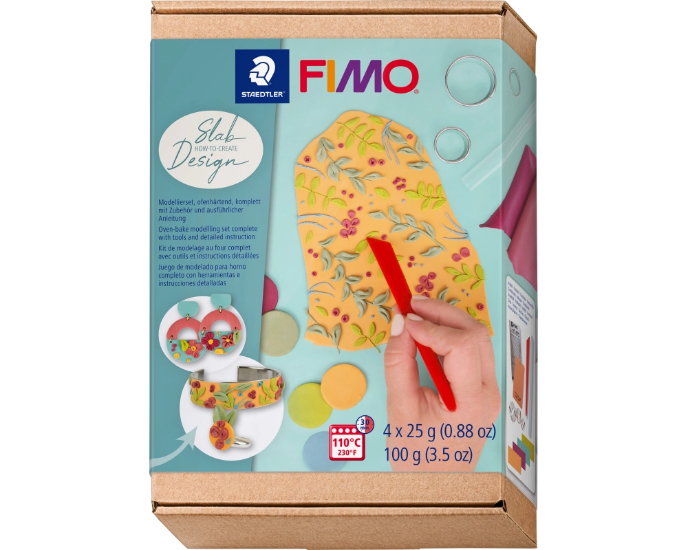 FIMO Modellierset 4x25g 8025HTC3 Slab Design