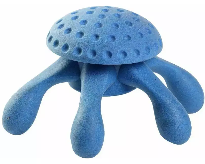 KIWI WALKER Hunde-Spielzeug Octopus Blau, S, 13 x 13 x 7 cm