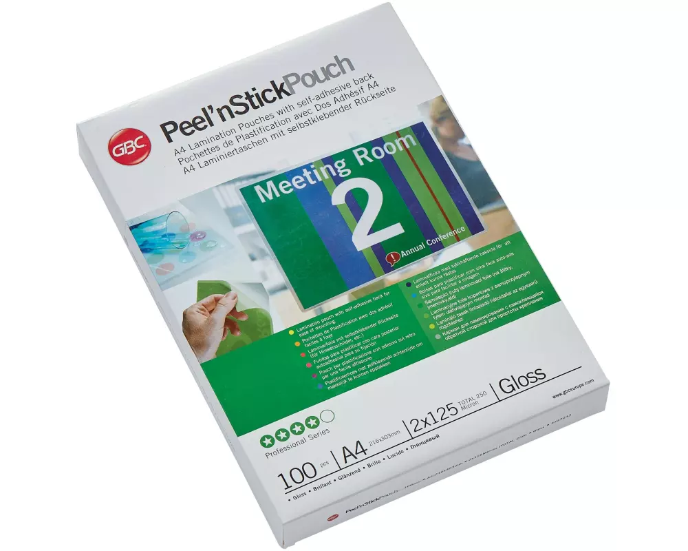 GBC Laminierfolie Premium A4 125 µm selbstklebend, 100 Stk