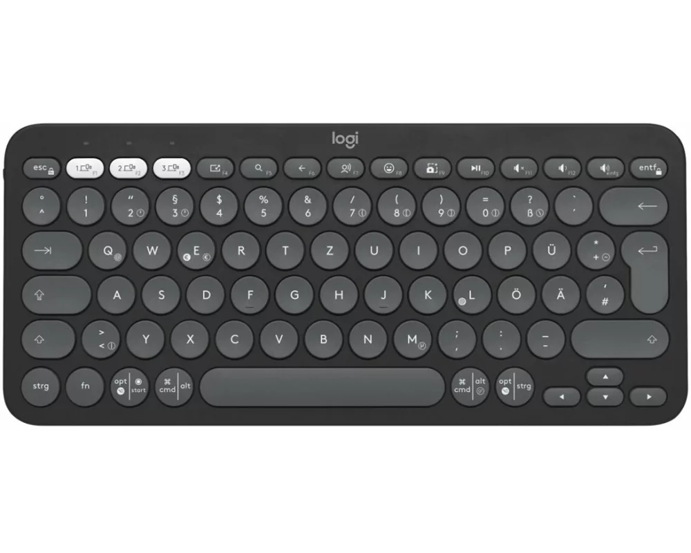 Logitech Pebble Keys 2 K380s - TONAL GRAPHITE - (FRA) - BT - N/A - CENTRAL-419 - UNIVERSAL