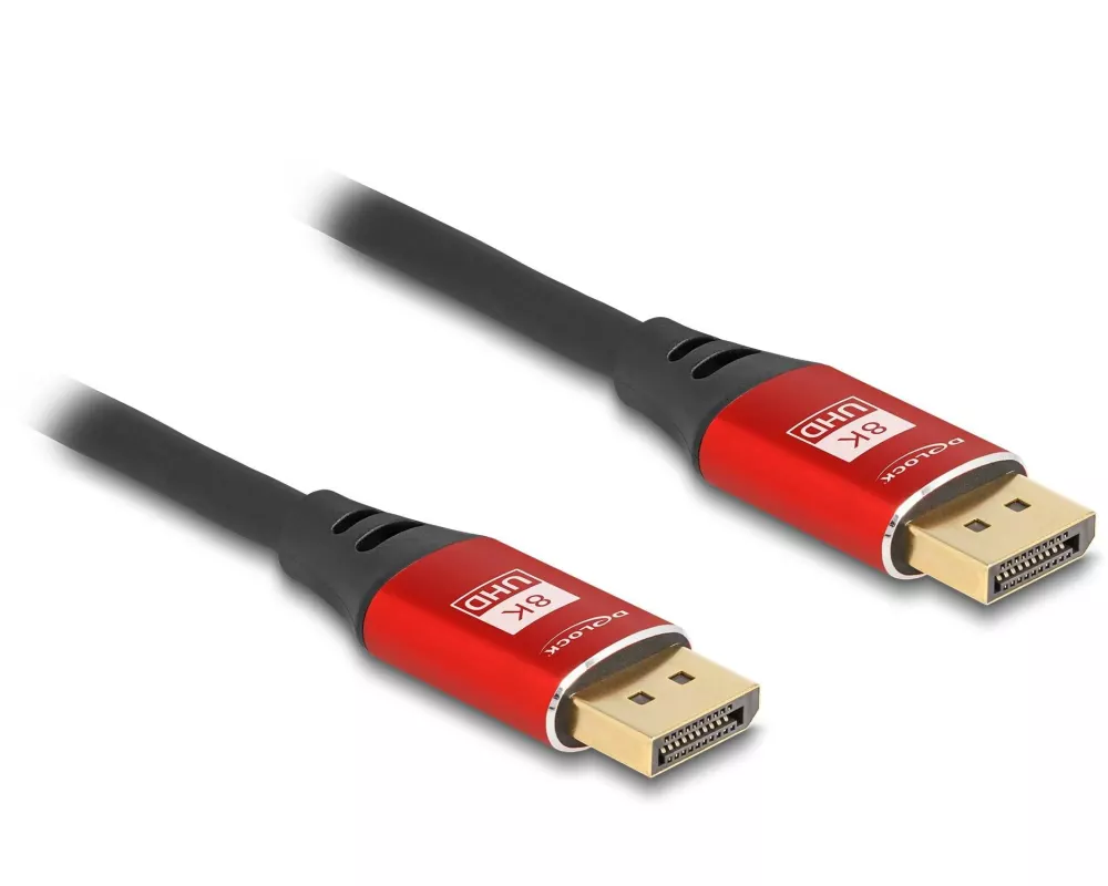 Delock Kabel 8K 60 Hz DisplayPort - DisplayPort, 1 m, Rot