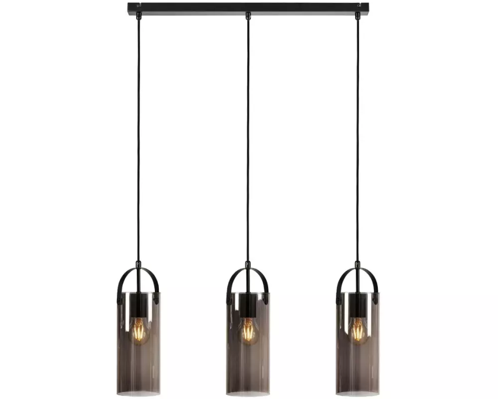 Markslöjd Pendelleuchte Glory, 3 x E27, Schwarz/ Smoke