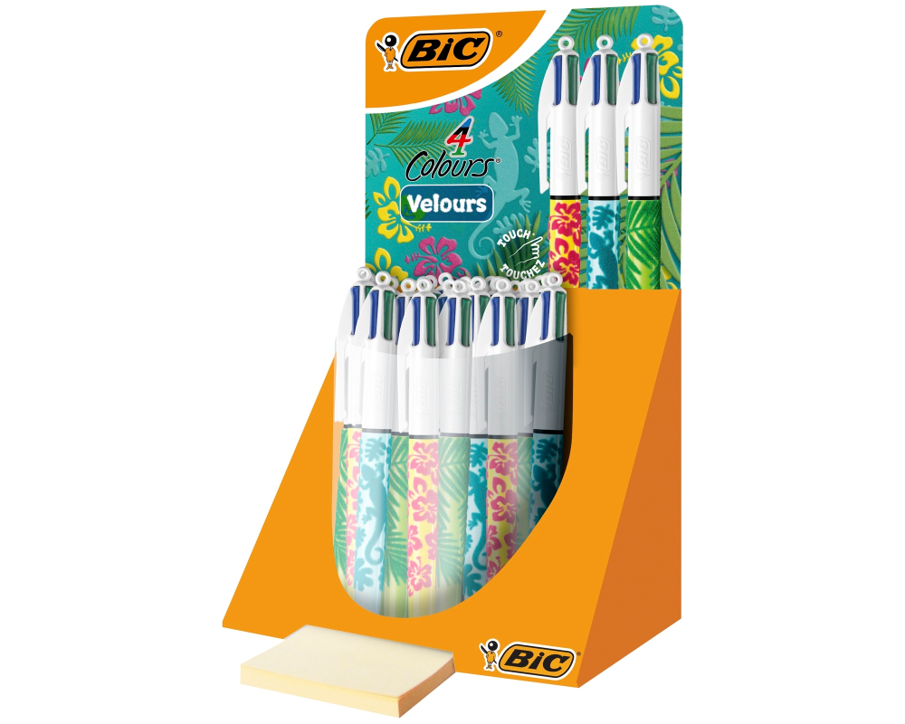 BIC Kugelschreiber 4Colours 0.32mm 9672781 Velours, 4 Farben 30 Stück