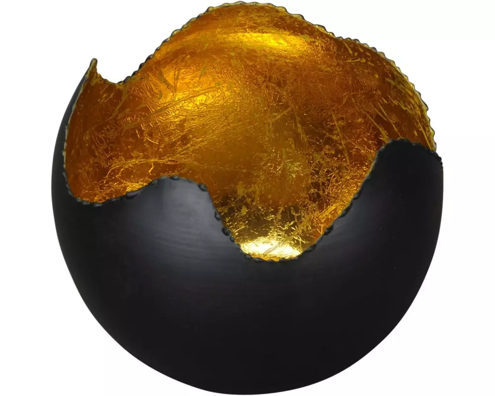 COCON Windlicht, Schwarz-Gold