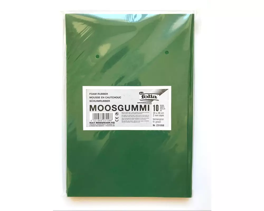 Folia Moosgummi-Set 10 Stück, Tannengrün