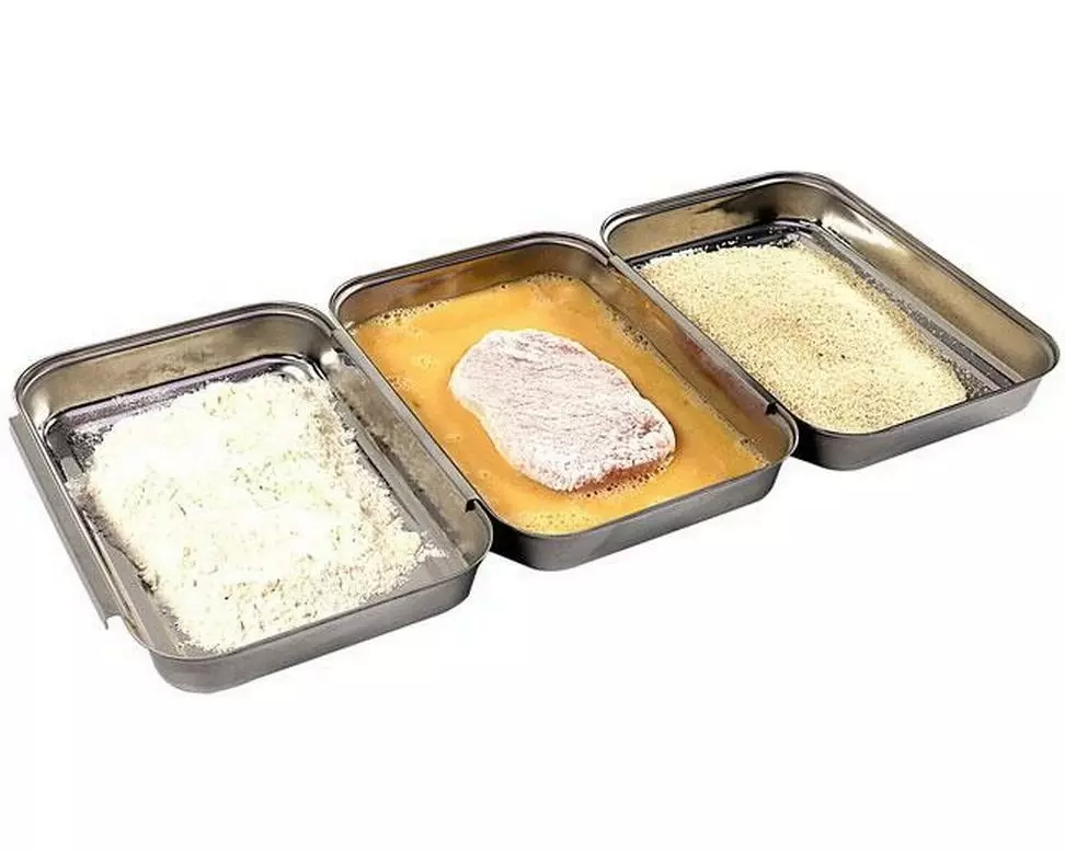 APS Panierstation 3-teilig, Silber