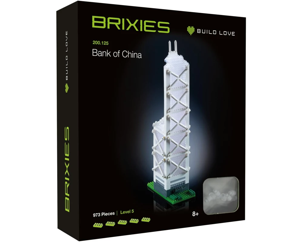BRIXIES Bausteinmodell Bank of China aus 973 Bausteinen