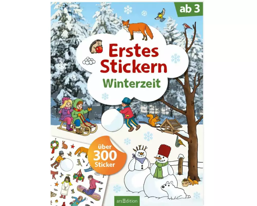 Erstes Stickern – Winterzeit