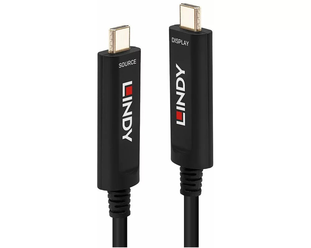LINDY Fibre Optic Hybrid USB C Video 15m
