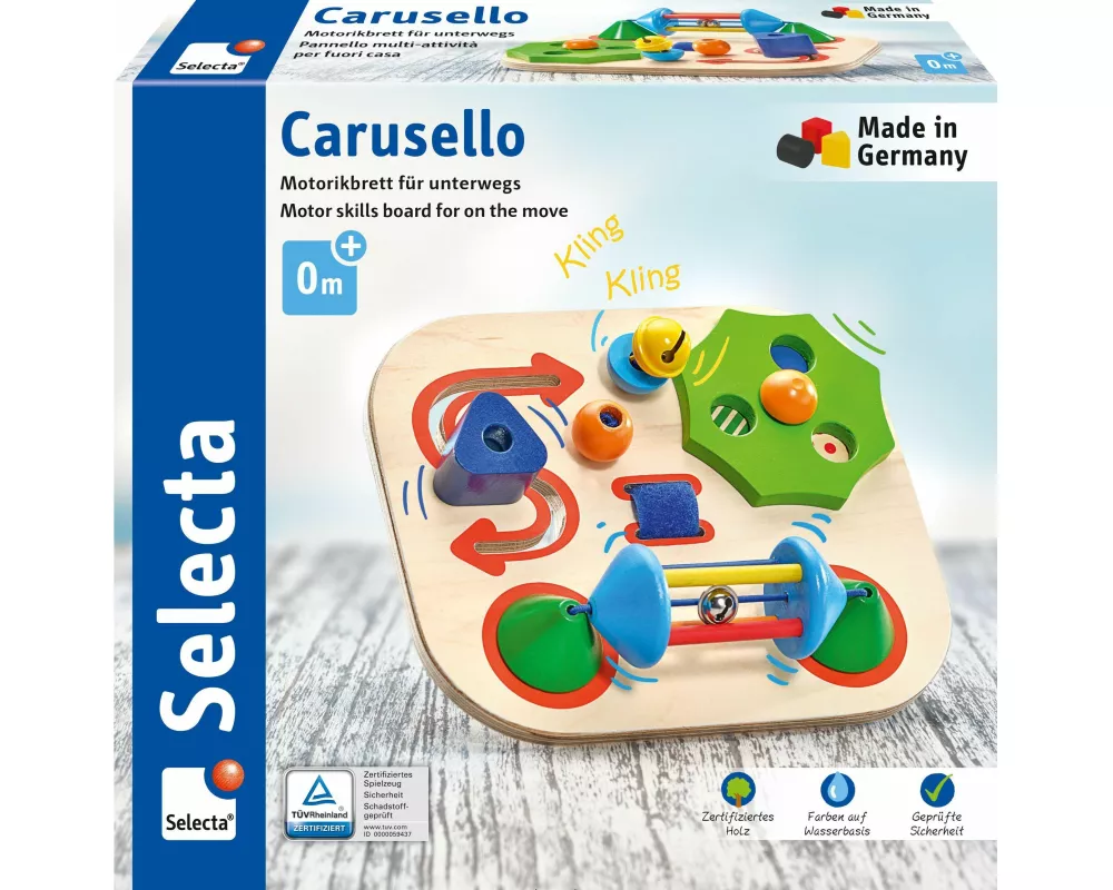 Carusello, Motorikbrett für unterwegs, 19 cm