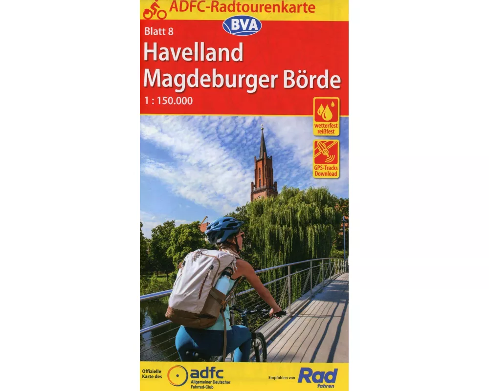 BVA ADFC Radtourenkarte Havelland Magdeburger Börde 1:150.000