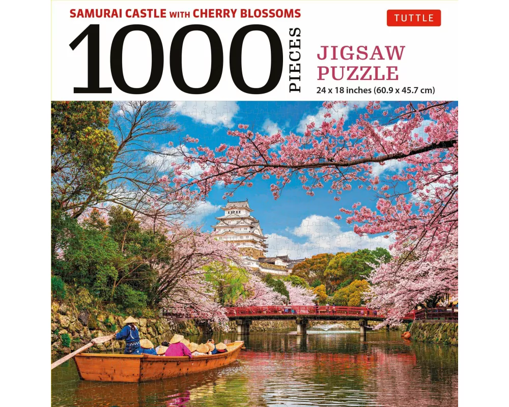 Samurai Castle with Cherry Blossoms 1000 Piece Jigsaw Puzzle