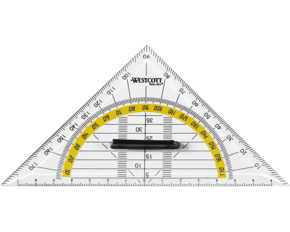 WESTCOTT Geodreieck 14cm E10133 BP abnehmbarer Griff