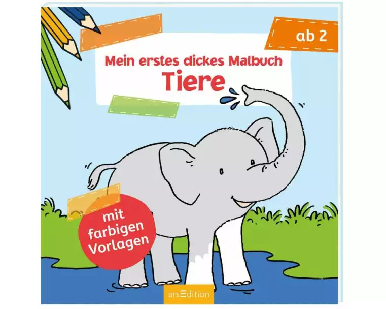 Mein erstes dickes Malbuch ab 2 – Tiere