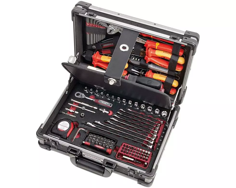 Kraftwerk Werkzeugkoffer Profi-Alu VDE 1/4", 123-teilig