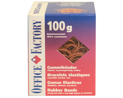 SMART OFFICE Gummibänder 100mmx3mm 601134 Naturkautschuk 100g