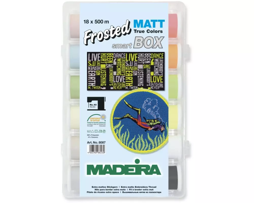 Madeira Näh- und Stickgarn Frosted Matt Smartbox Mehrfarbig