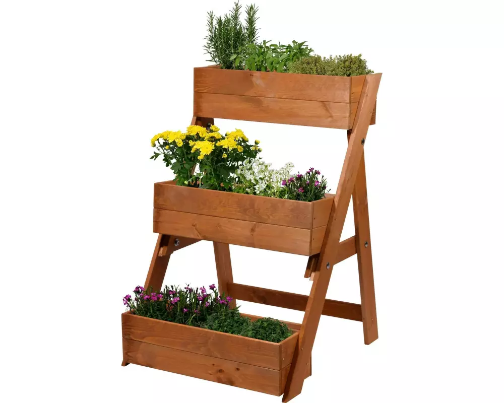 dobar Hochbeet Pflanztreppe 3-stufig
