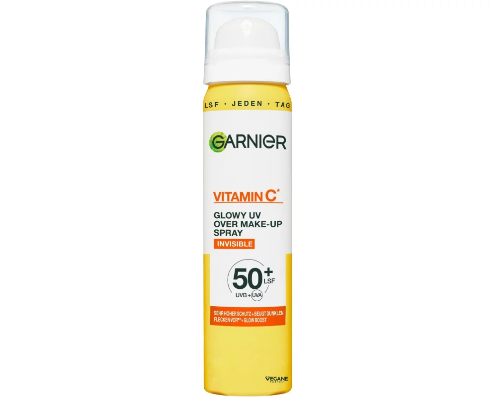 Garnier Glowy UV Over Make-up Spray LSF 50+, 75 ml