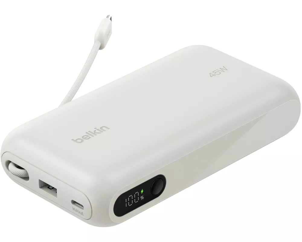 Belkin BoostCharge 20000 mAh 45 W USB-A & -C Display Sand
