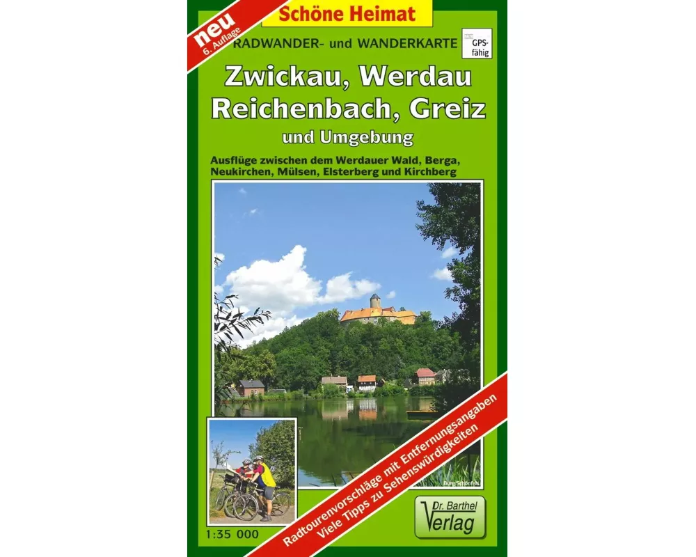 Radwander- und Wanderkarte Wälder um Zwickau, Werdau und Greiz und Umgebung 1 : 35 000