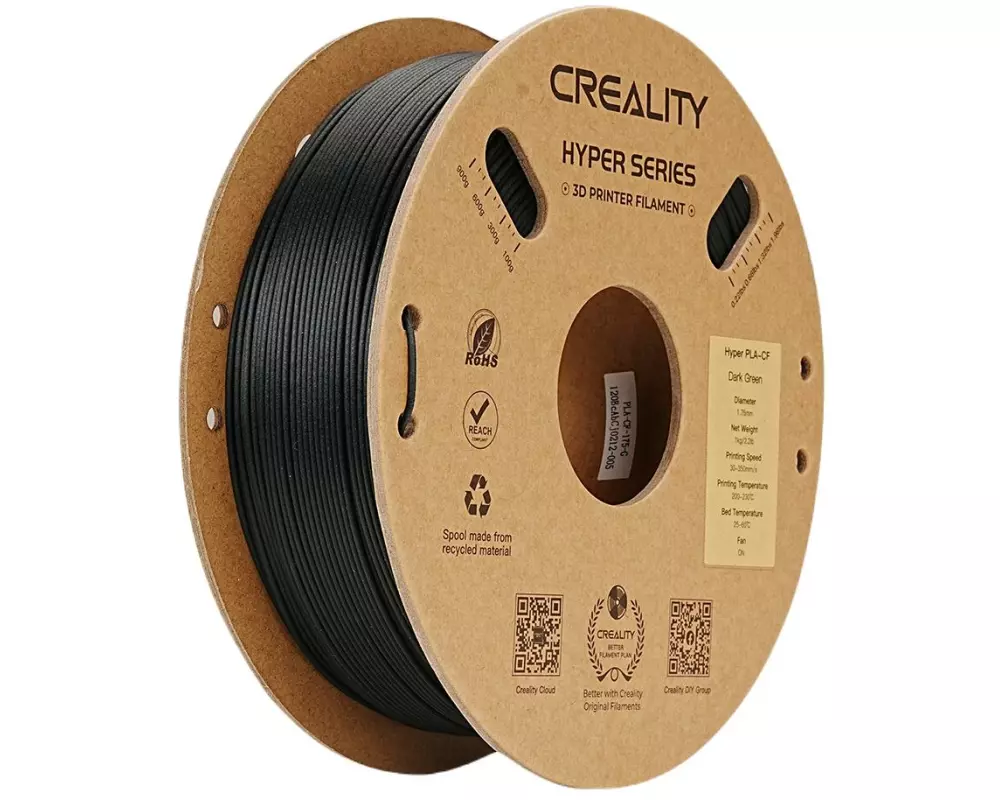 Creality Filament PLA Hyper Carbon Dunkelgrün, 1.75 mm, 1 kg