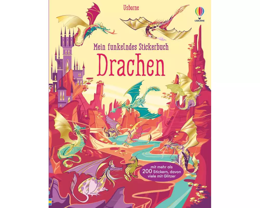 Mein funkelndes Stickerbuch: Drachen