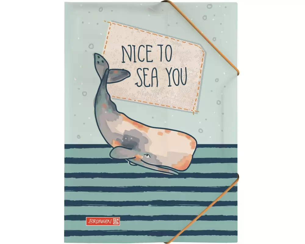 Brunnen Gummibandmappe Happy Ocean A4 Blau/Mehrfarbig