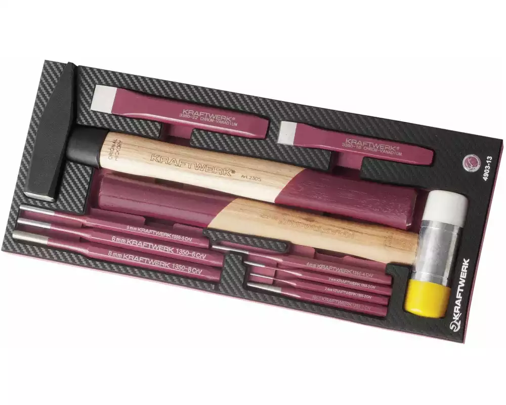 Kraftwerk Schlagwerkzeug-Set Completo EVA3 4903-13 11-teilig