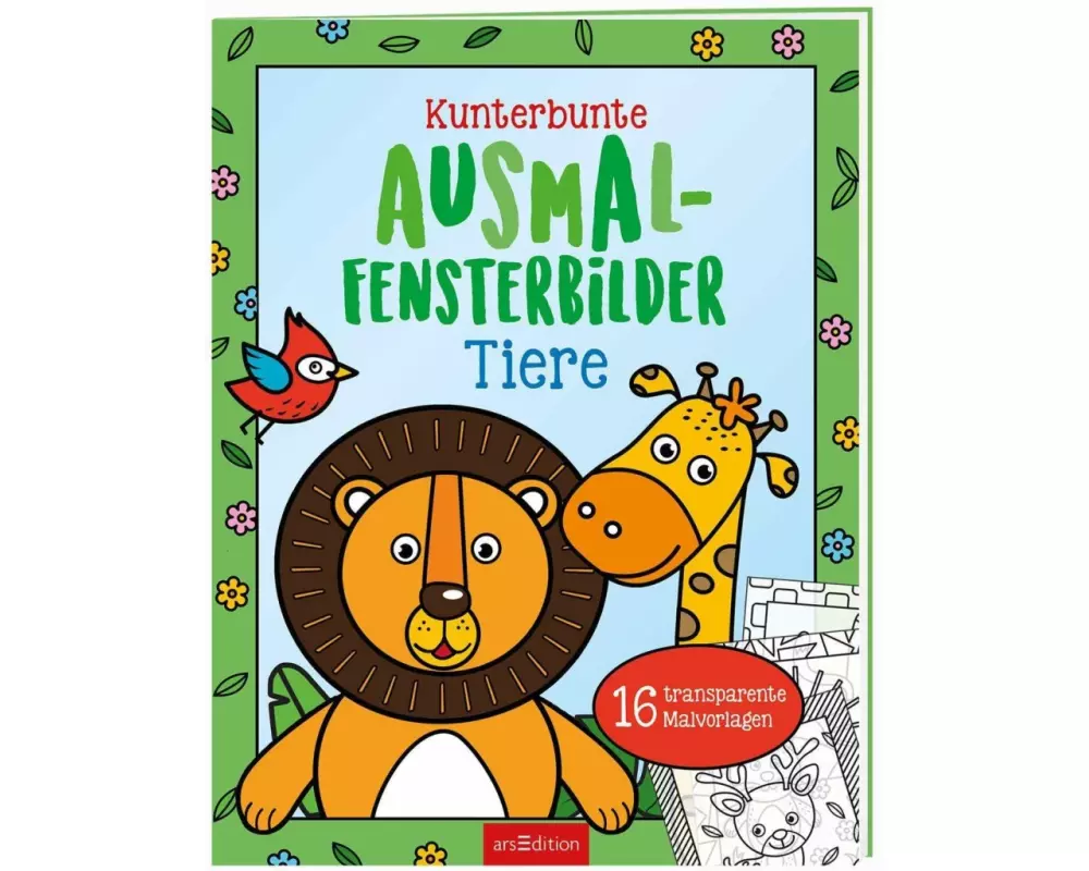 Kunterbunte Ausmal-Fensterbilder – Tiere