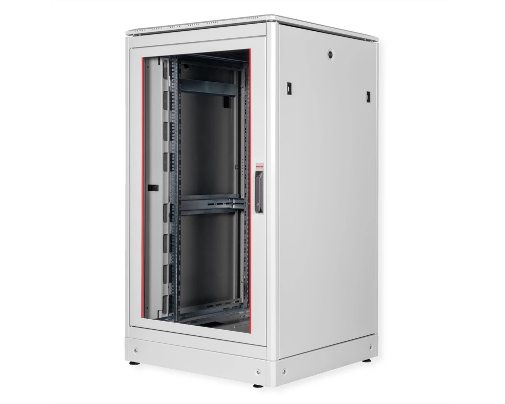 ROLINE 19-Zoll Netzwerkschrank Pro 26 HE, 800x800 BxT Glastür grau