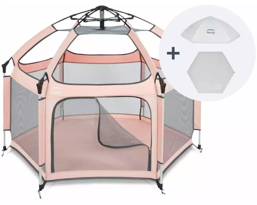 tenty Laufgitter Set Rosa/Grau