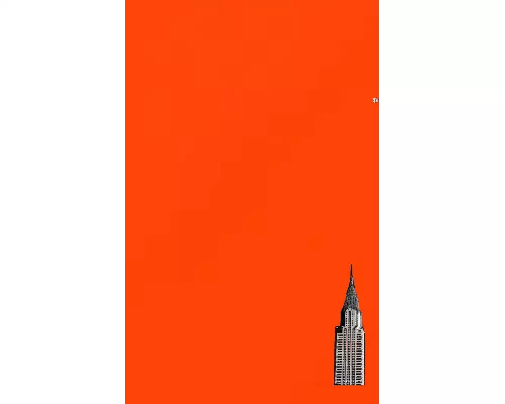 NYC Chrysler building bright orange grid style page notepad $ir Michael limited edition