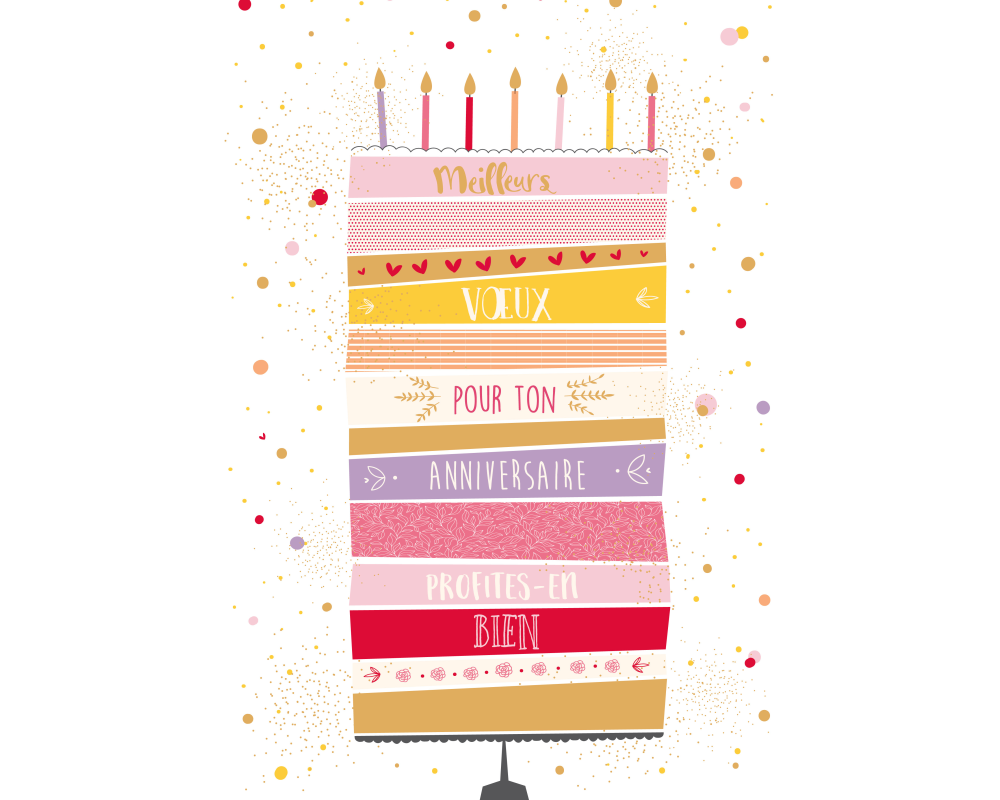 ABC Geburtstagskarte FR A4 53371 Torte