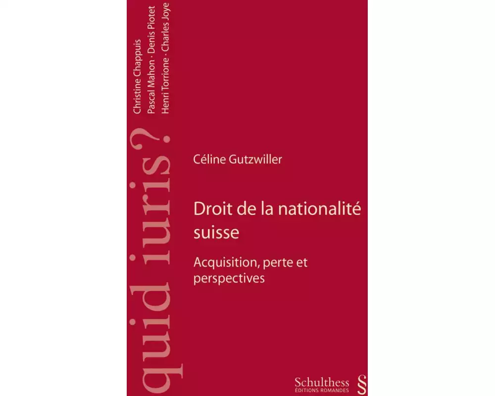 Droit de la nationalité suisse
