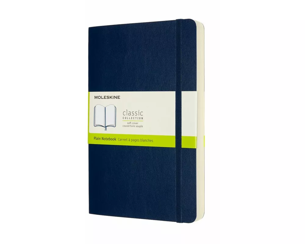 Moleskine Notizbuch - Erweitert, Large/A5, Blanko, Weicher Einband, Saphir