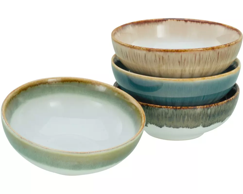 creaTable Schüssel 1 Stück, Blau/Braun/Grau/Grün